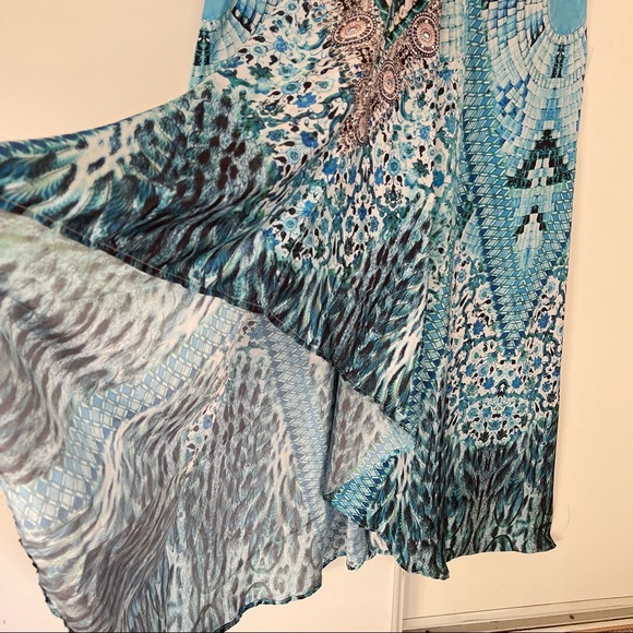 Watercolor Hi-lo Maxi Cover Up Dress - Picture 11 of 16